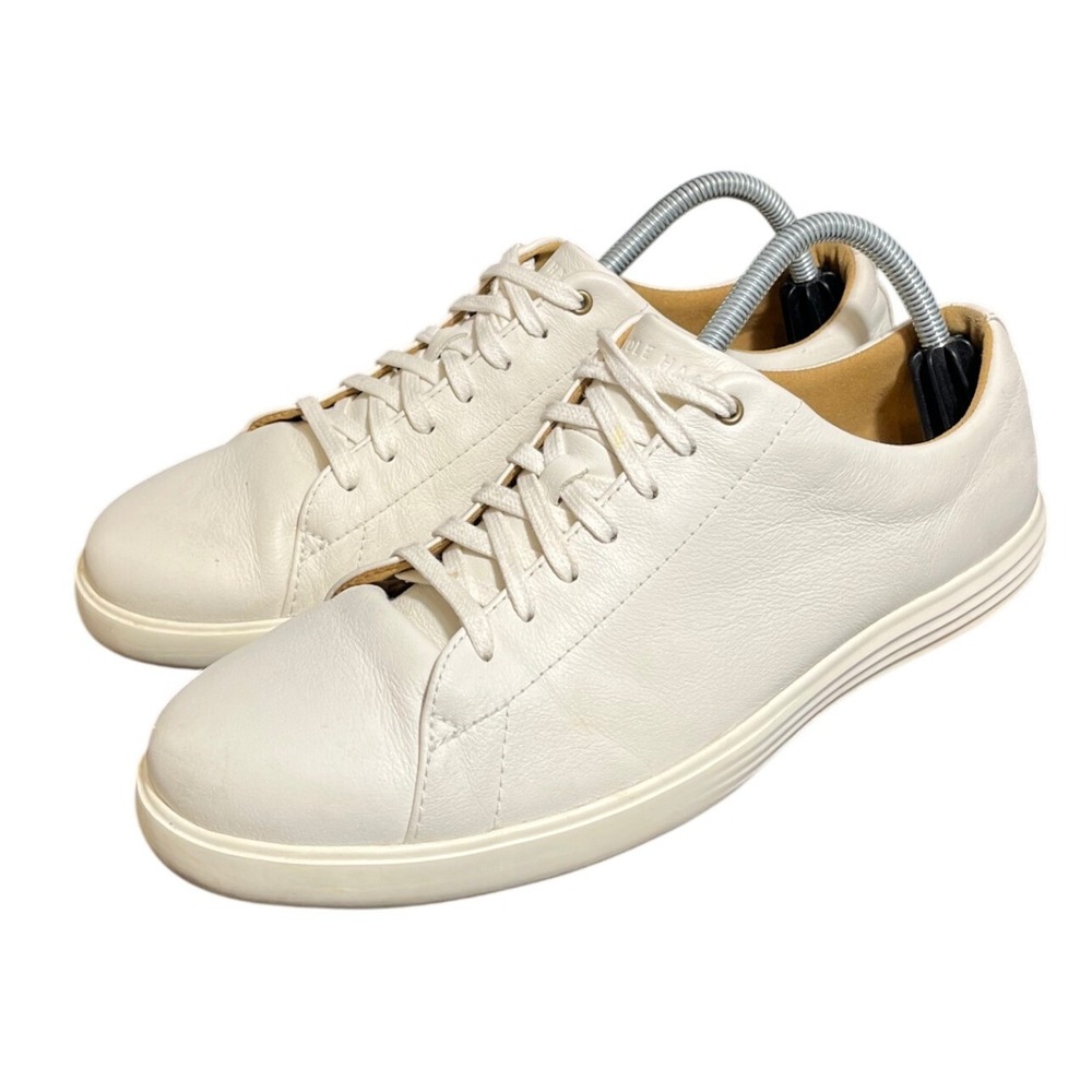 Cole Haan Grand Crosscourt Sneakers Mens 9M White Leather Low Top C26515 - Picture 1 of 9